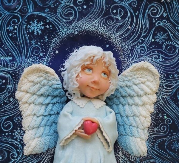 Ангел из полимерной глины