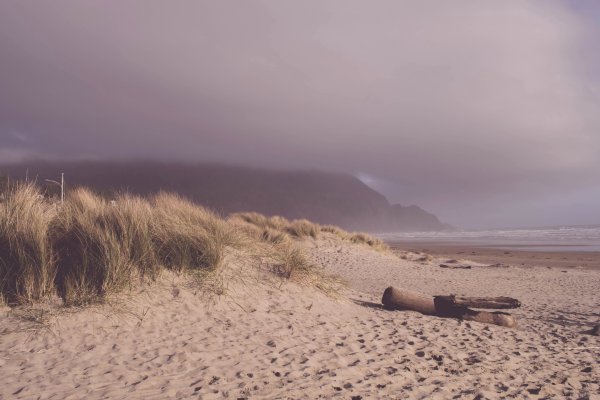 Берег песок серый