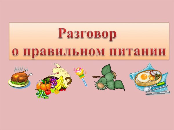 Правильное питание классный час
