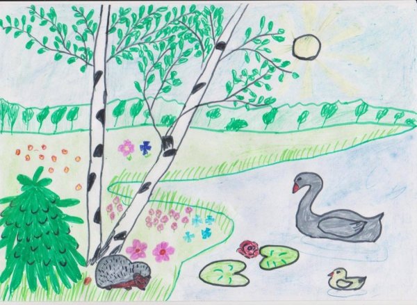 Рисунки на тему природа легкие