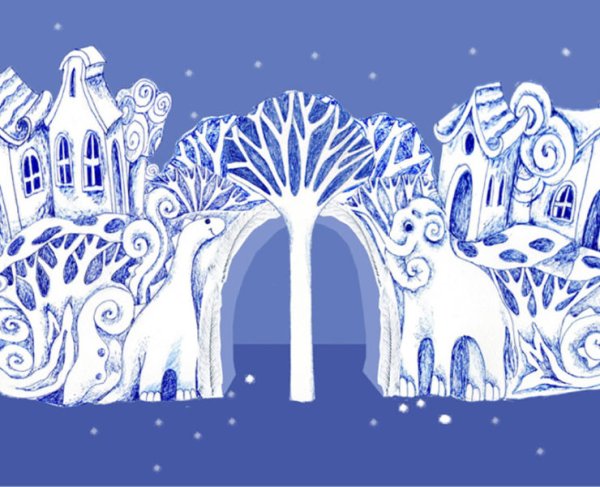 Эскиз новогоднего городка