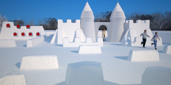 Снежный городок для детей