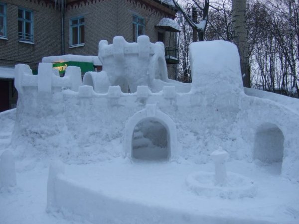Снежный городок крепость