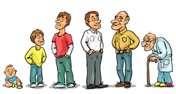 Рисунки мужчин разного возраста