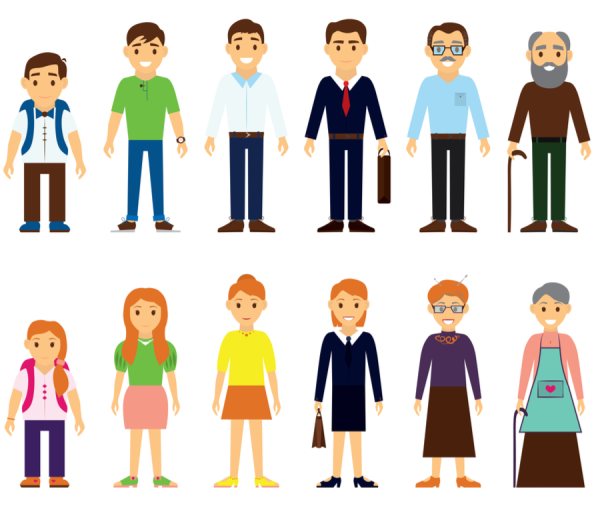 Изображения людей разных возрастов