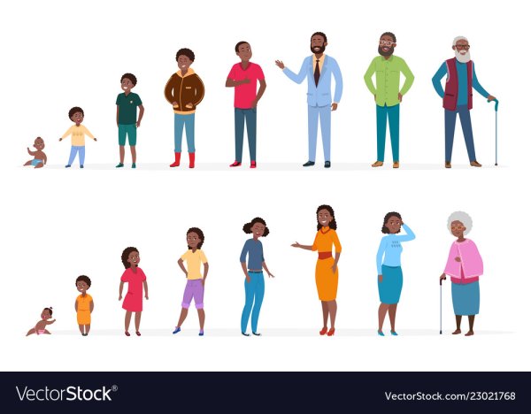 Иллюстрации людей разных возрастов