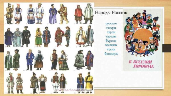 Русские татары евреи Карелы буряты осетины