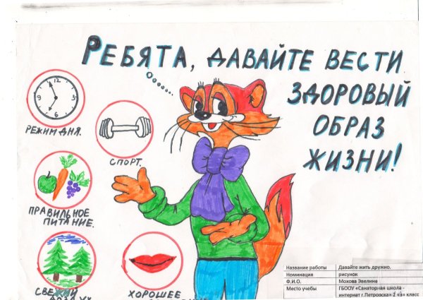 Плакат здоровый образ жизни