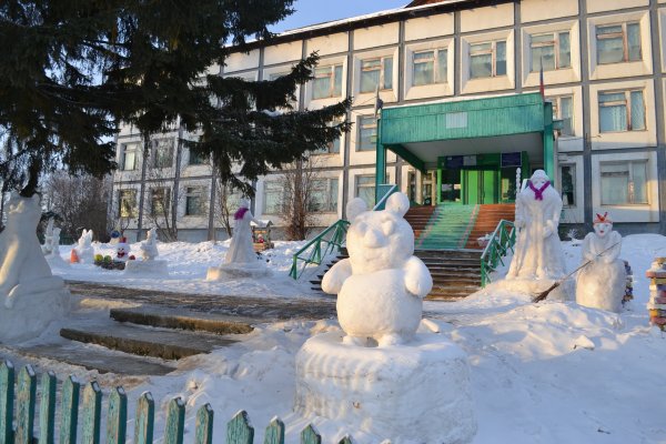 Зимний двор школы