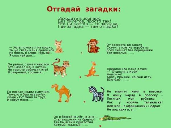 Где загадки про животных