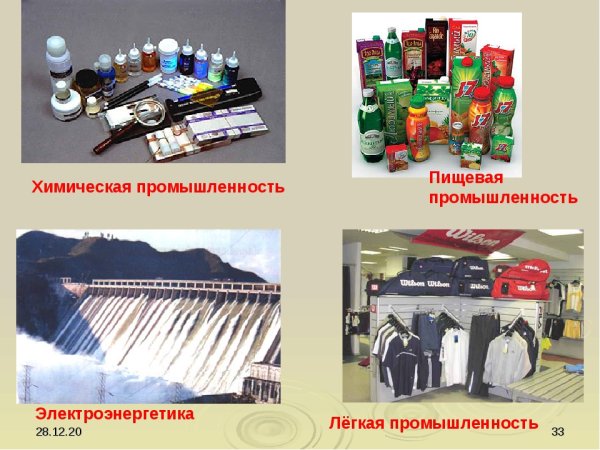 Легкая промышленность химическая промышленность
