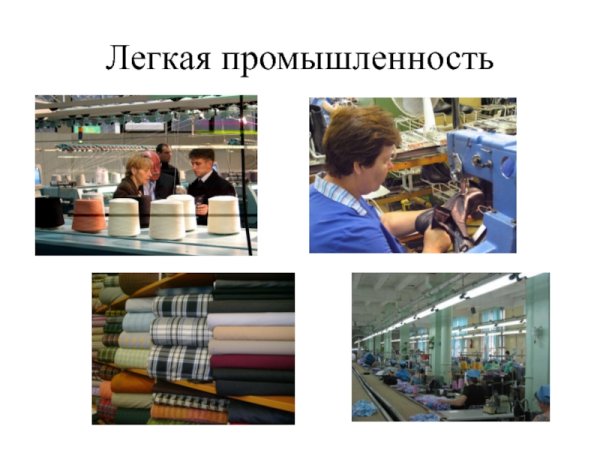 Отрасли легкой промышленности