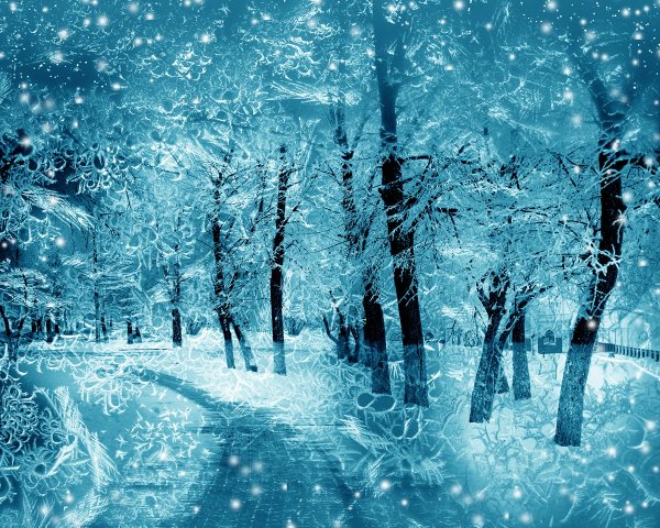 Красивый снегопад