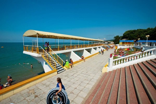 Пляж пансионата Энергетик Дивноморское