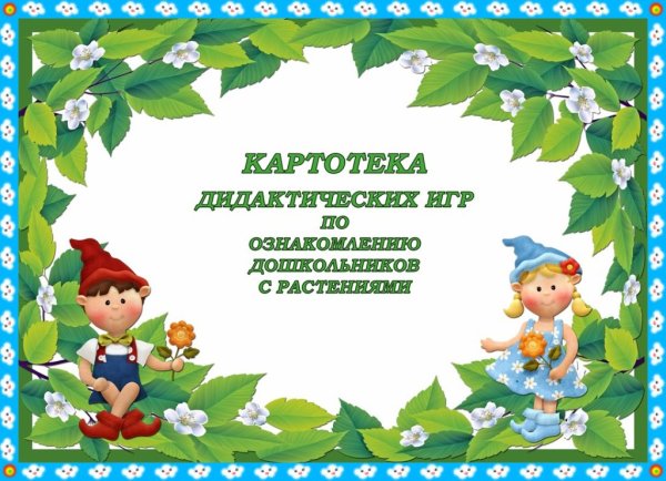 Картотека дидактических игр