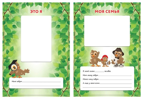 Вкладыши для портфолио школьника