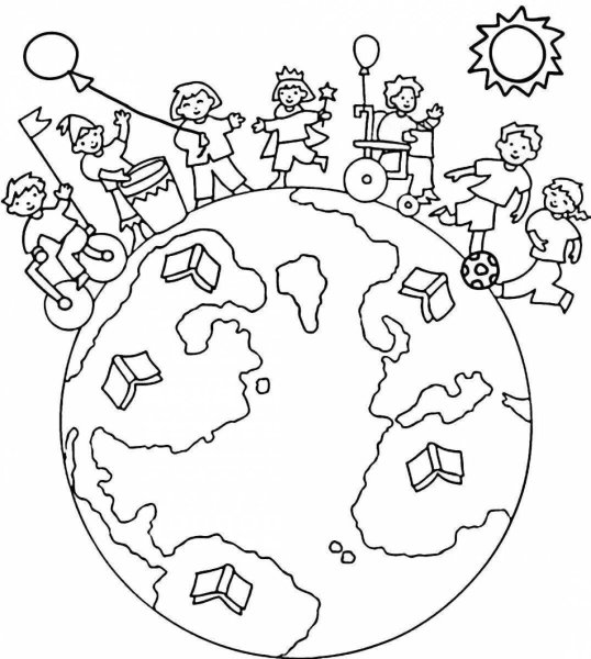 Раскраски на тему день земли