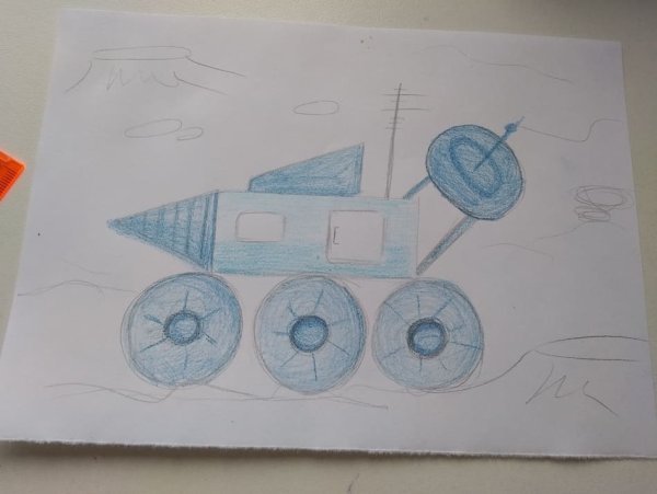 Поэтапное рисование лунохода