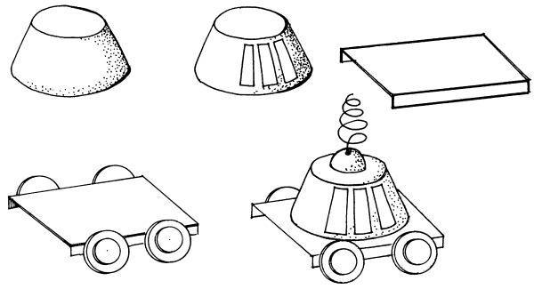 Луноход рисунок для детей раскраска