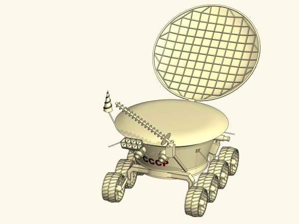 Уголковый отражатель на луноходе