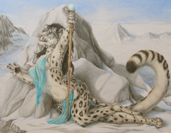 Снежный Барс фурри арт