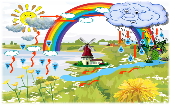 Круговорот воды в природе картинки для детей