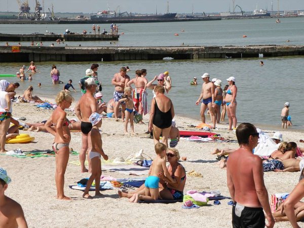 Ейский пляж летом