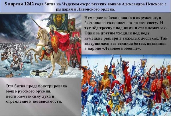 Битва на Чудском озере 1242 год Ледовое побоище