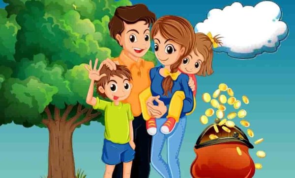 Семейные накопления иллюстрация