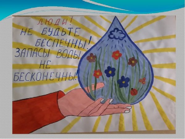 Плакат берегите воду