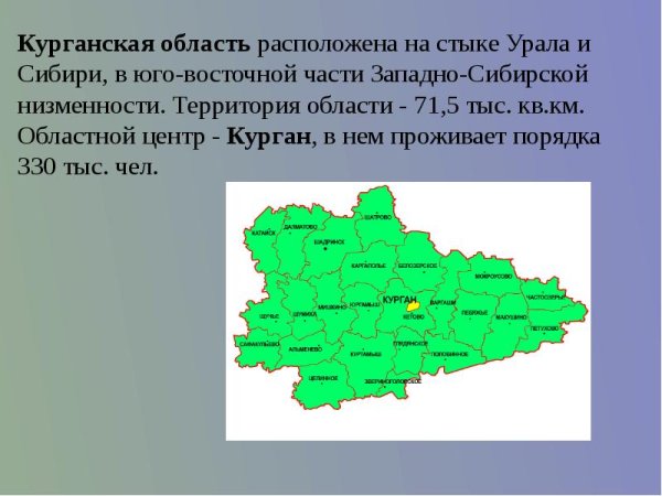 Характеристика Курганской области 4 класс окружающий мир