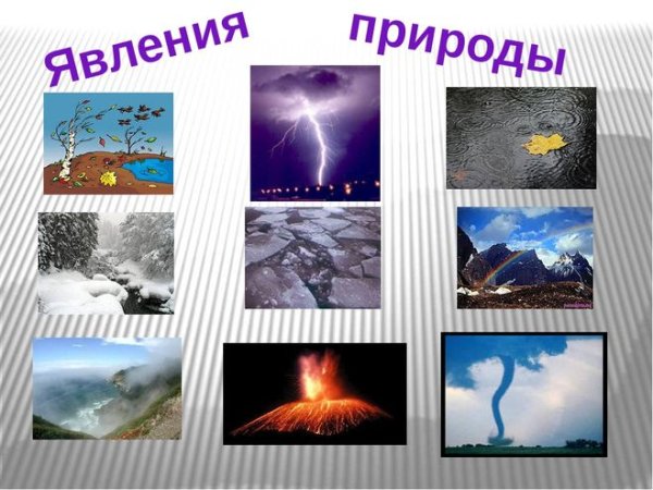 Назвать разные явления природы