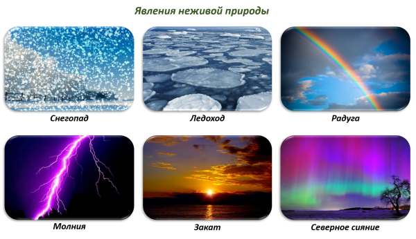 Явлениянежтвой природы