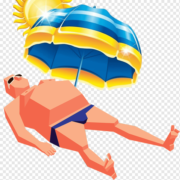 Человечек загорает
