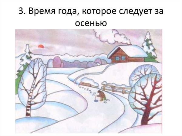 Пейзаж зимы - февраль для детей