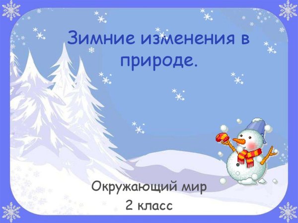 Зимние изменения в природе для детей