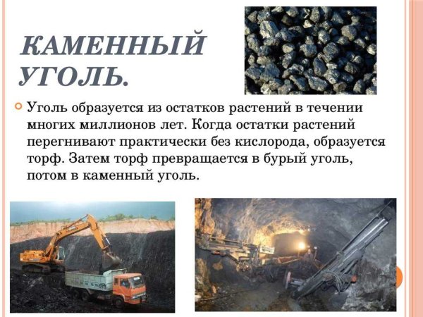 Полезные ископаемые уголь 5 класс