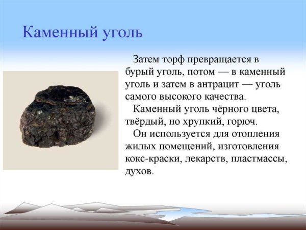 Торф бурый уголь каменный уголь антрацит