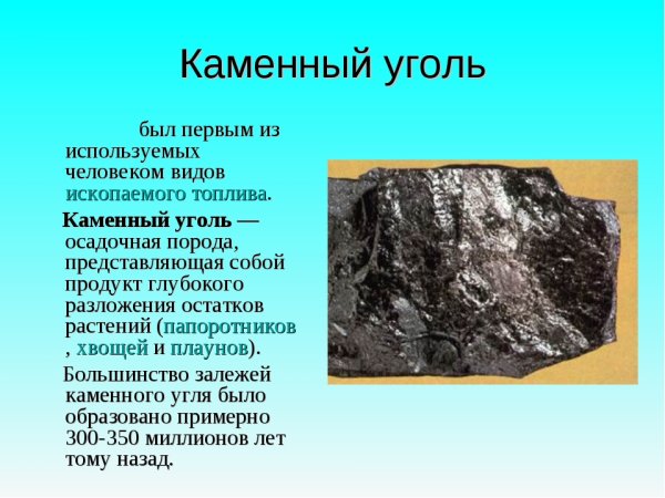 Полезные ископаемые уголь