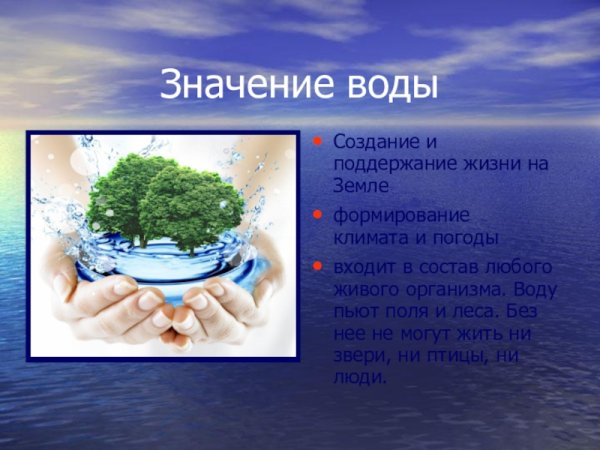 Внимание вода