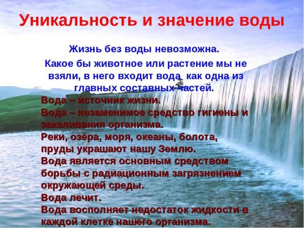 Вода источник жизни проект