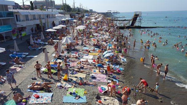 Адлер Курортный городок пляж Барракуда