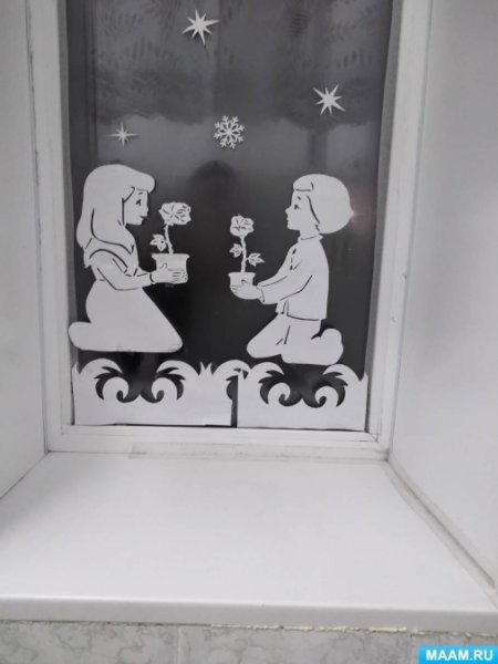Украшения на окна Снежная Королева