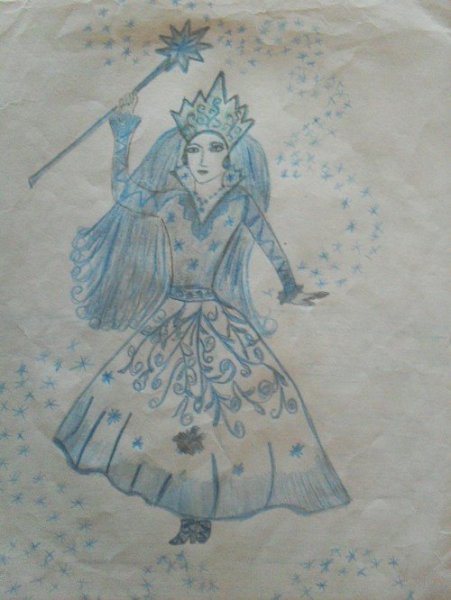 Рисование снежной королевы