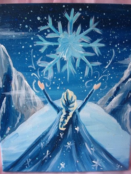 Снежная Королева гуашью