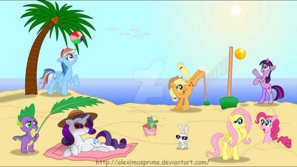 My little Pony на пляже