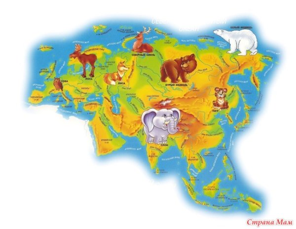 Материк Евразия и Австралия