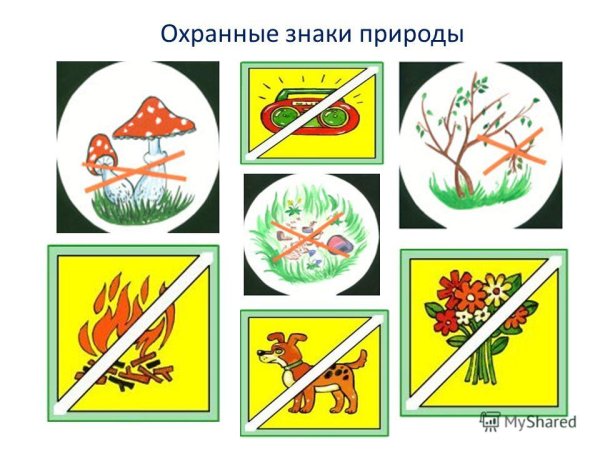Знаки защиты природы