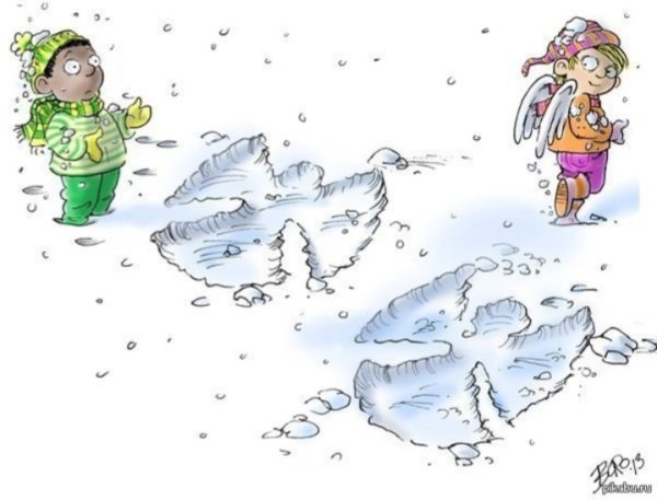 Рисунок снежного ангела