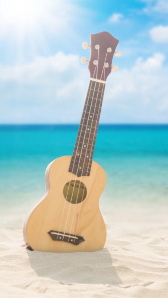 Гитара на фоне моря